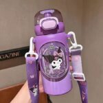 Cốc giữ nhiệt Sanrio lồng Tranh cốc nước trẻ em Kulomi Cốc ống hút Inox 316 cốc nữ sinh giá trị cao