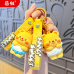 Móc khóa hoạt hình gấu dễ thương cặp đôi xu hướng búp bê cặp sách đồ trang trí móc khóa xe hơi Mặt dây chuyền Quà Tặng bán buôn