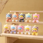 Sáng Tạo đổ xô ngồi mèo may mắn thú chơi sành điệu búp bê hạt may mắn dễ thương tự làm móc khóa đồ trang trí nhỏ để bàn cao cấp