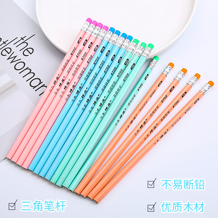 O1CN01wfLrq4291GM61mJ1Z_2838378007-0-cib Macaron HB bút chì dễ thương học sinh trẻ em thực hành thư pháp graffiti bút vẽ sáng tạo văn phòng phẩm tam giác thanh bút chì bán buôn - Ảnh 1