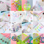 Bút Mặt dây chuyền trái tim cô gái Instagram, Mặt Dây Chuyền Văn phòng phẩm học sinh Dễ thương, Bút gel, Dây Chuyền treo, bút chữ ký văn phòng sáng tạo