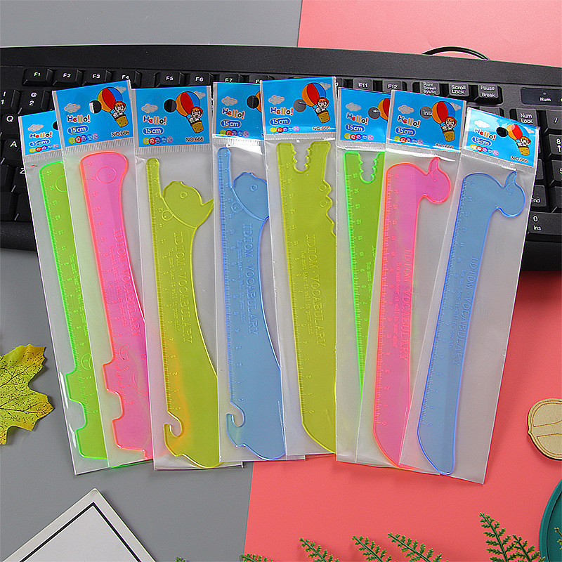 O1CN01yZXZ5k291G64mPhez_2838378007-0-cib Thước vẽ trong suốt hình động vật màu kẹo thước đo 15cm văn phòng học sinh thước đo hoạt hình trẻ em đo Vẽ Tranh thước - Ảnh 1