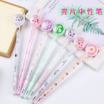 Bút Gel Sequins có giá trị cao dễ thương bút nước sinh viên hình động vật hoạt hình bút sáng tạo văn phòng phẩm bút ký văn phòng