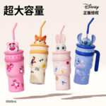 Cốc hút chân không ống hút khổng lồ Disney Stitch cốc nước dung tích lớn cho nữ Bình nước có giá trị cao cốc nước đá