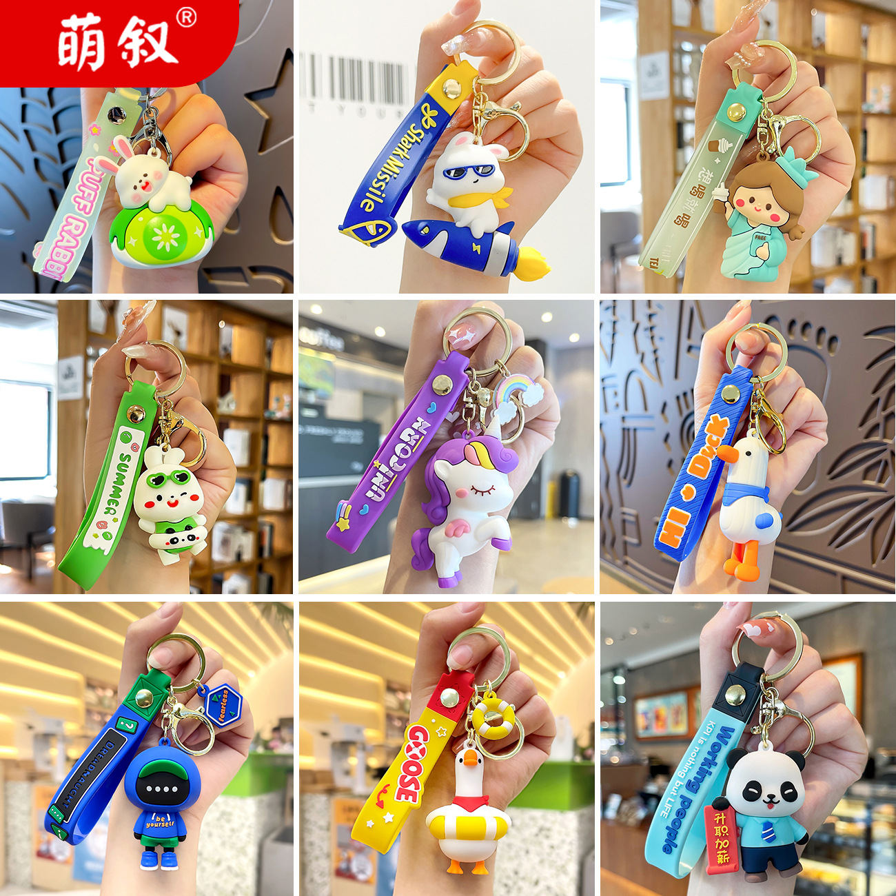 O1CN01yrPCRv2Bkio7bXbkD_2210259538377-0-cib Móc khóa búp bê nhựa hoạt hình cho nam và nữ đồ trang trí túi đi học tinh tế để bắt Đồ Treo Máy búp bê chợ đêm quà tặng nhỏ bán buôn - Ảnh 1