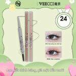 Bút kẻ mắt hai đầu dòng VEECCI/Weizi Coffee, bút kẻ mắt học sinh lâu bền không dễ lem