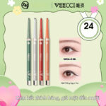 Bút kẻ mắt dạng gel xoay tự động VEECCI Weizi Bút kẻ mắt dạng lỏng màu Nâu chống mồ hôi và không dễ lem